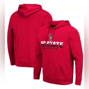 NC State Wolfpack Men's Colosseum Red Performance Hooded Sweatshirt Sz 2XL NWOT